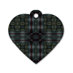 Antique Plaid Dog Tag Heart (Two Sides) from ArtsNow.com Back