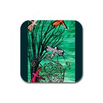 Dragonfly Park Rubber Square Coaster (4 pack)