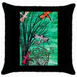 Dragonfly Park Throw Pillow Case (Black)