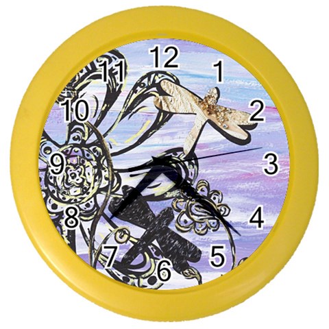 Dragonfly Sky Color Wall Clock from ArtsNow.com Front