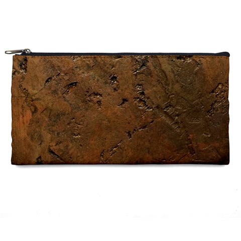 Brown Tooled Leather Pencil Case from ArtsNow.com Front