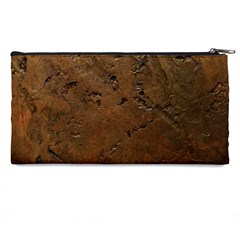 Brown Tooled Leather Pencil Case from ArtsNow.com Back