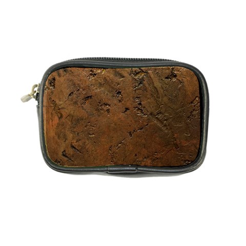 Brown Tooled Leather Coin Purse from ArtsNow.com Front