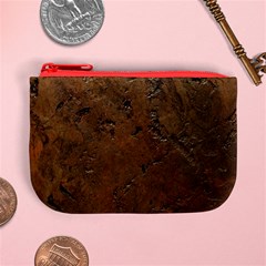 Brown Tooled Leather Mini Coin Purse from ArtsNow.com Front