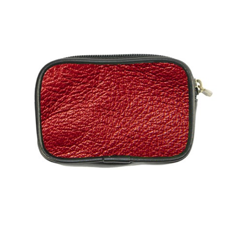 Red Stitched Leather Texture Coin Purse from ArtsNow.com Back