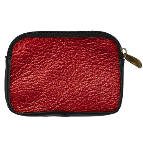 Red Stitched Leather Texture Digital Camera Leather Case from ArtsNow.com Back