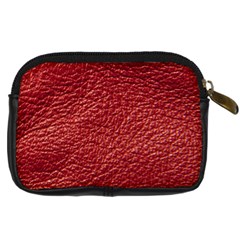 Red Stitched Leather Texture Digital Camera Leather Case from ArtsNow.com Back