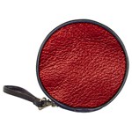 Red Stitched Leather Texture Classic 20-CD Wallet