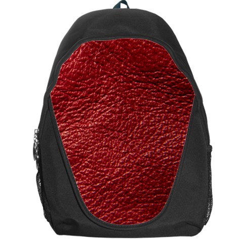 Red Stitched Leather Texture Backpack Bag from ArtsNow.com Front