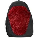 Red Stitched Leather Texture Backpack Bag