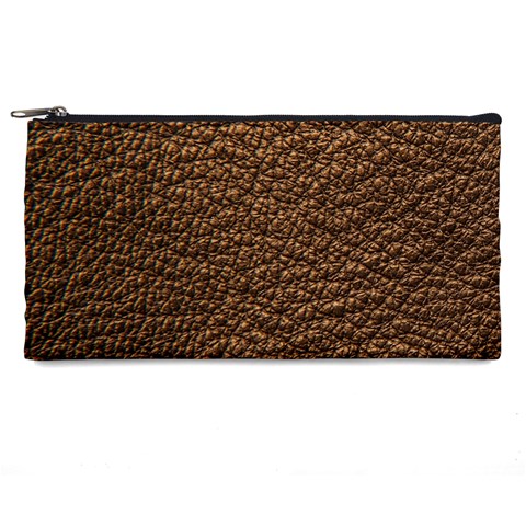 Rough Brown Leather Pencil Case from ArtsNow.com Front