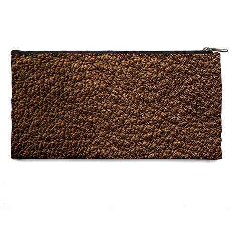 Rough Brown Leather Pencil Case from ArtsNow.com Back