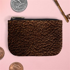 Rough Brown Leather Mini Coin Purse from ArtsNow.com Front