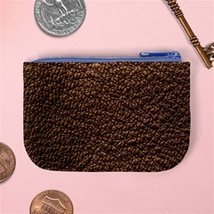 Rough Brown Leather Mini Coin Purse from ArtsNow.com Back