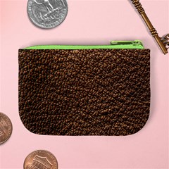 Rough Brown Leather Mini Coin Purse from ArtsNow.com Back