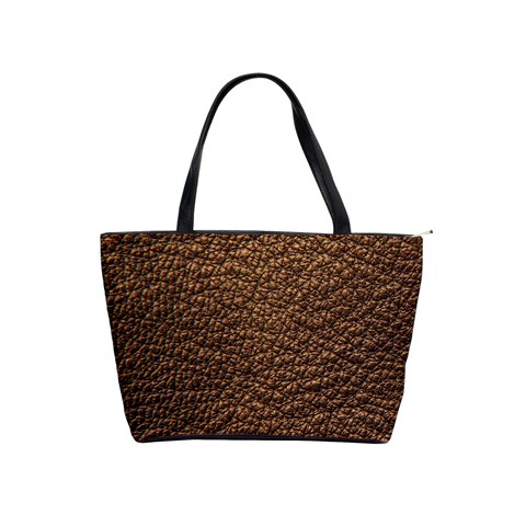 Rough Brown Leather Classic Shoulder Handbag from ArtsNow.com Front