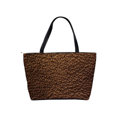 Rough Brown Leather Classic Shoulder Handbag from ArtsNow.com Back