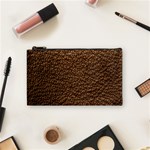 Rough Brown Leather Cosmetic Bag (Small)