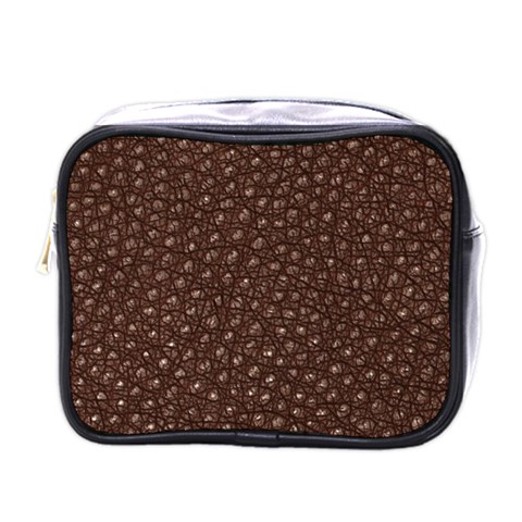 Faux Ostrich Leather Mini Toiletries Bag (One Side) from ArtsNow.com Front