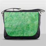 Green Grunge Soft Leather Texture Messenger Bag