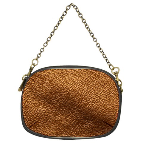 Golden Leather Texture Chain Purse (One Side) from ArtsNow.com Front