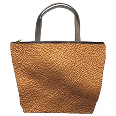 Golden Leather Texture Bucket Bag from ArtsNow.com Front