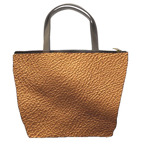 Golden Leather Texture Bucket Bag from ArtsNow.com Back