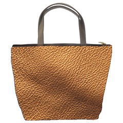 Golden Leather Texture Bucket Bag from ArtsNow.com Back