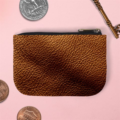 Golden Leather Texture Mini Coin Purse from ArtsNow.com Back