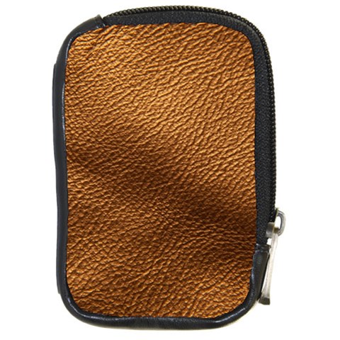 Golden Leather Texture Compact Camera Leather Case from ArtsNow.com Front