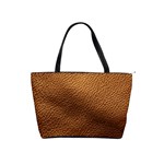 Golden Leather Texture Classic Shoulder Handbag