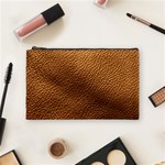 Golden Leather Texture Cosmetic Bag (Medium)