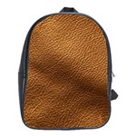 Golden Leather Texture School Bag (Large)