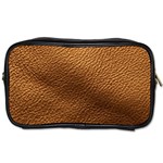 Golden Leather Texture Toiletries Bag (One Side)