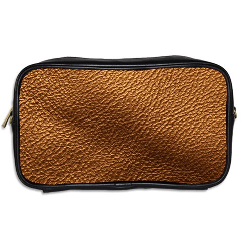 Golden Leather Texture Toiletries Bag (Two Sides) from ArtsNow.com Back