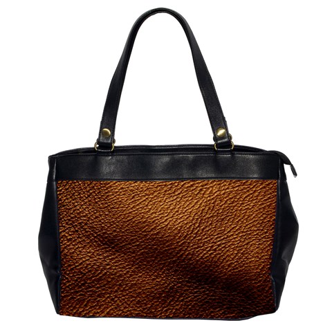 Golden Leather Texture Oversize Office Handbag (One Side) from ArtsNow.com Front