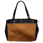 Golden Leather Texture Oversize Office Handbag (Two Sides)