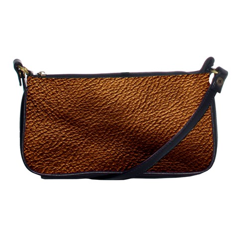 Golden Leather Texture Shoulder Clutch Bag from ArtsNow.com Front