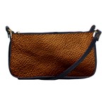 Golden Leather Texture Shoulder Clutch Bag