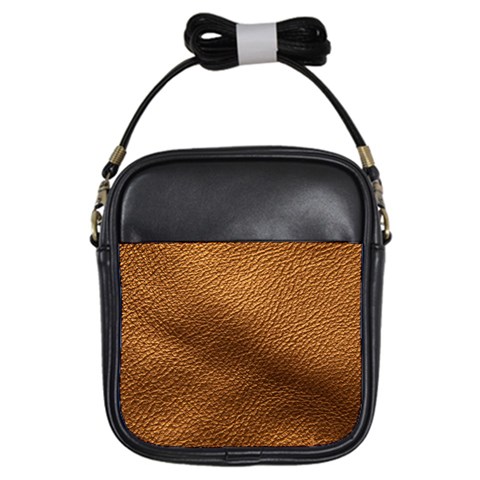 Golden Leather Texture Girls Sling Bag from ArtsNow.com Front