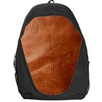 Brown Embossed Leather Texture Backpack Bag