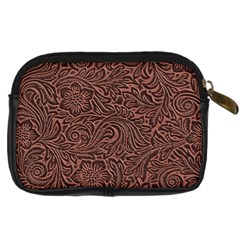 Flowers And Swirls Digital Camera Leather Case from ArtsNow.com Back