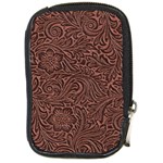 Flowers And Swirls Compact Camera Leather Case