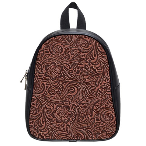 Flowers And Swirls School Bag (Small) from ArtsNow.com Front