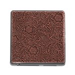 Flowers And Swirls Memory Card Reader with Storage (Square)