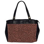 Flowers And Swirls Oversize Office Handbag (Two Sides)