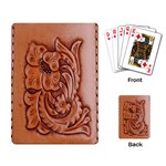 Floral Tooled Leather Playing Cards Single Design