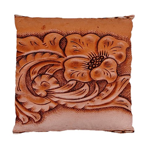 Floral Tooled Leather Cushion Case (One Side) from ArtsNow.com Front