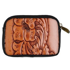 Floral Tooled Leather Digital Camera Leather Case from ArtsNow.com Back