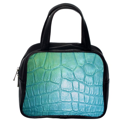 Leather Teal Green Classic Handbag (One Side) from ArtsNow.com Front